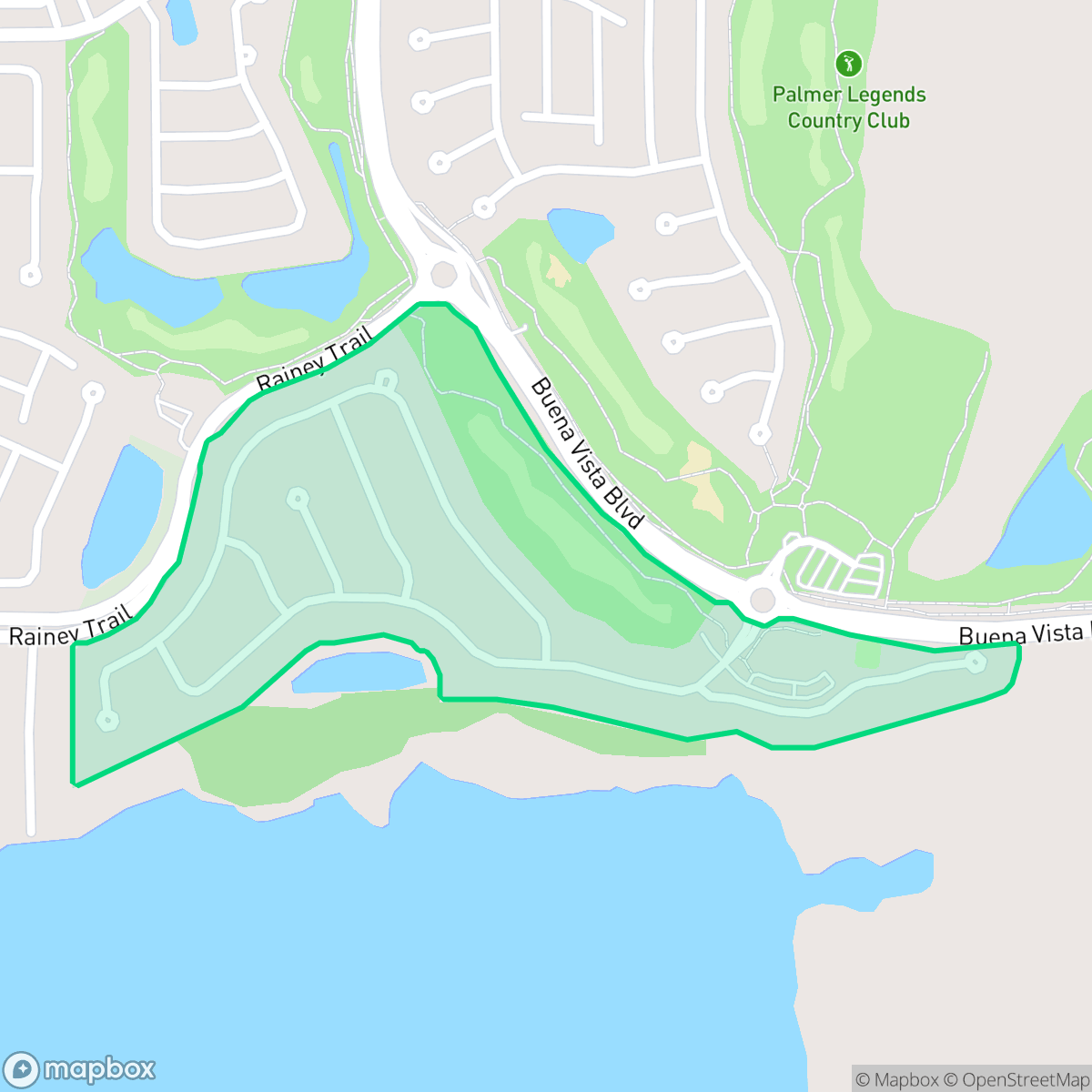 Map showing the location of Village of Bridgeport at Lake Miona, The Villages, FL