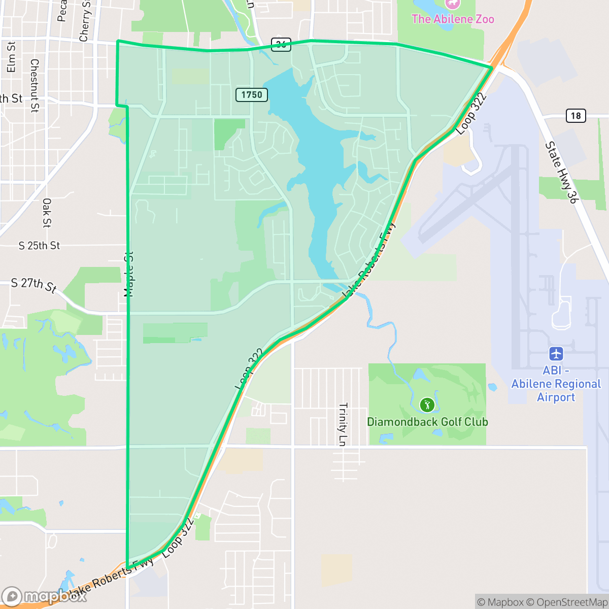 Map showing the location of Lytle, Abilene, TX