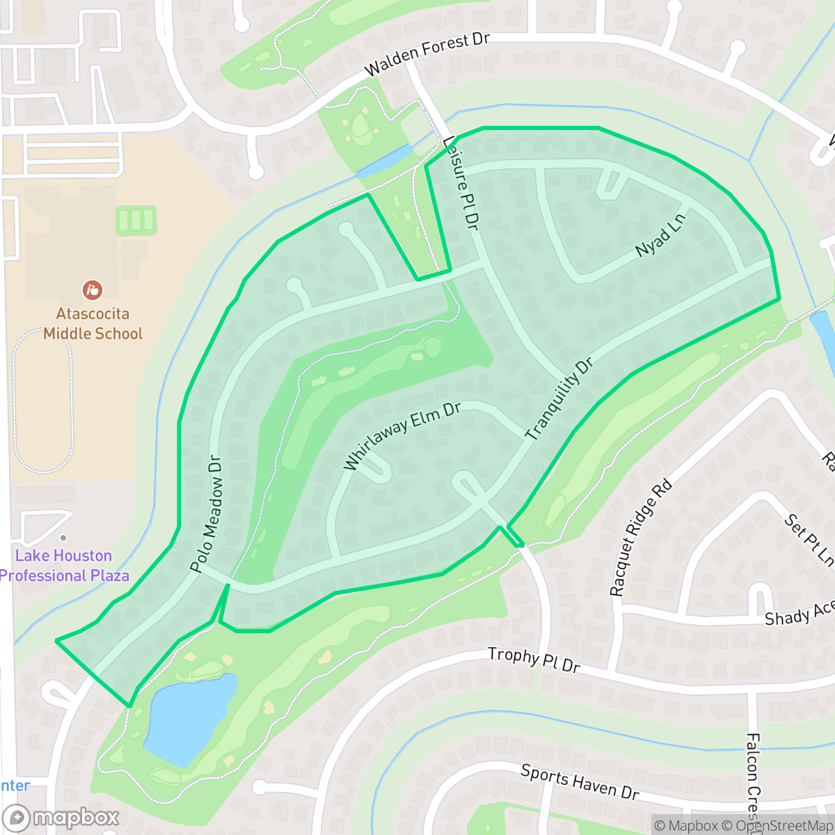 Map showing the location of Marathon Village, Atascocita, TX