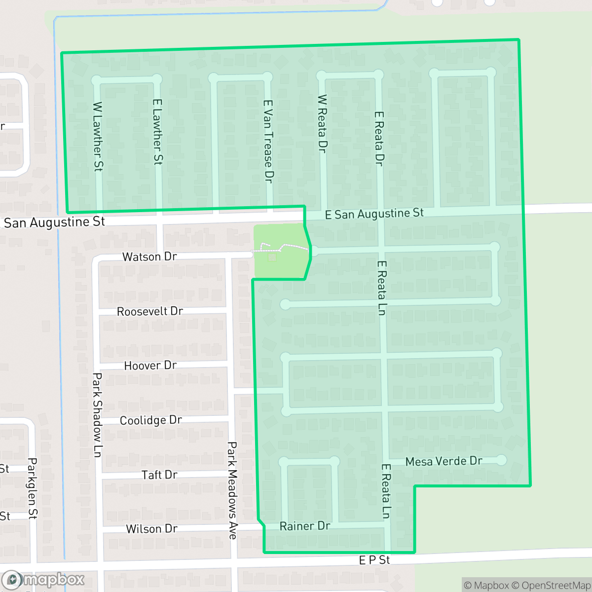 Map showing the location of Park Place, Deer Park, TX