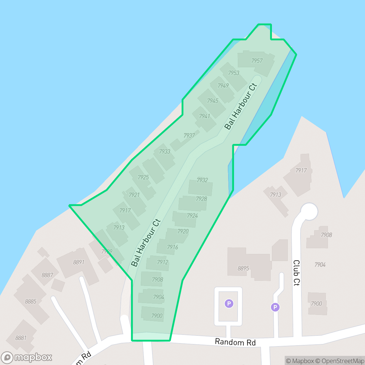 Map showing the location of Bal Harbour, Fort Worth, TX