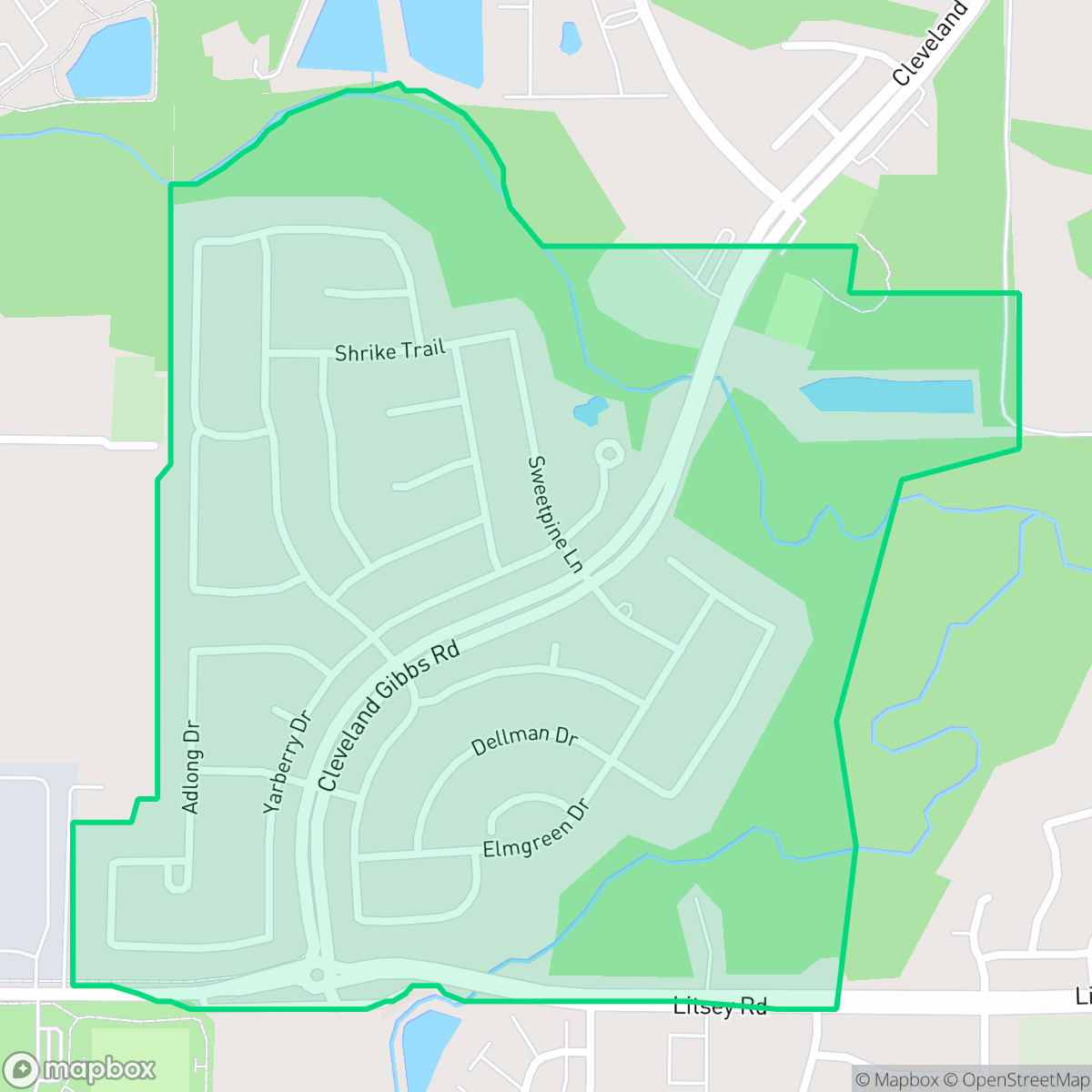 Map showing the location of Chadwick Farms, Fort Worth, TX