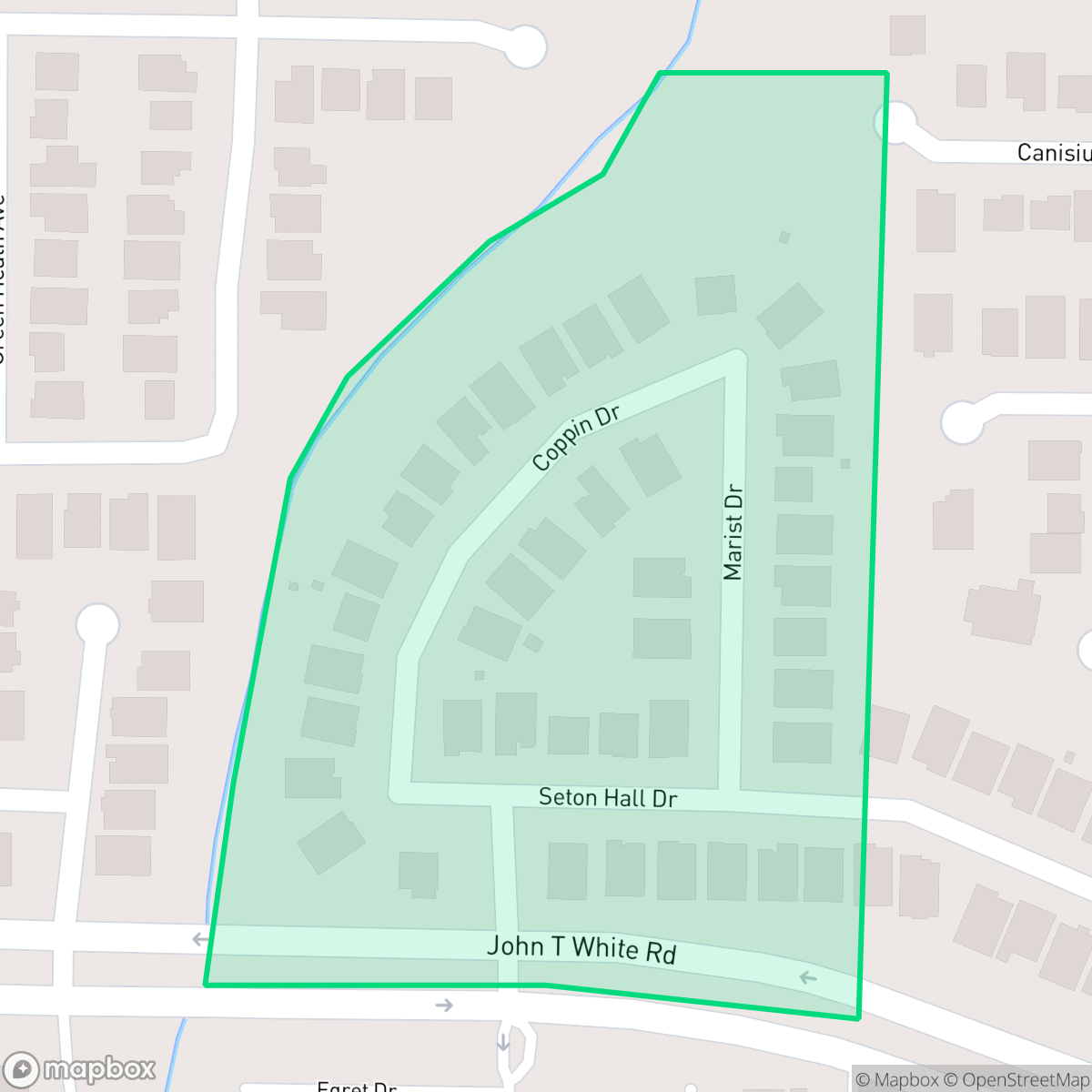 Map showing the location of Emory Place, Fort Worth, TX