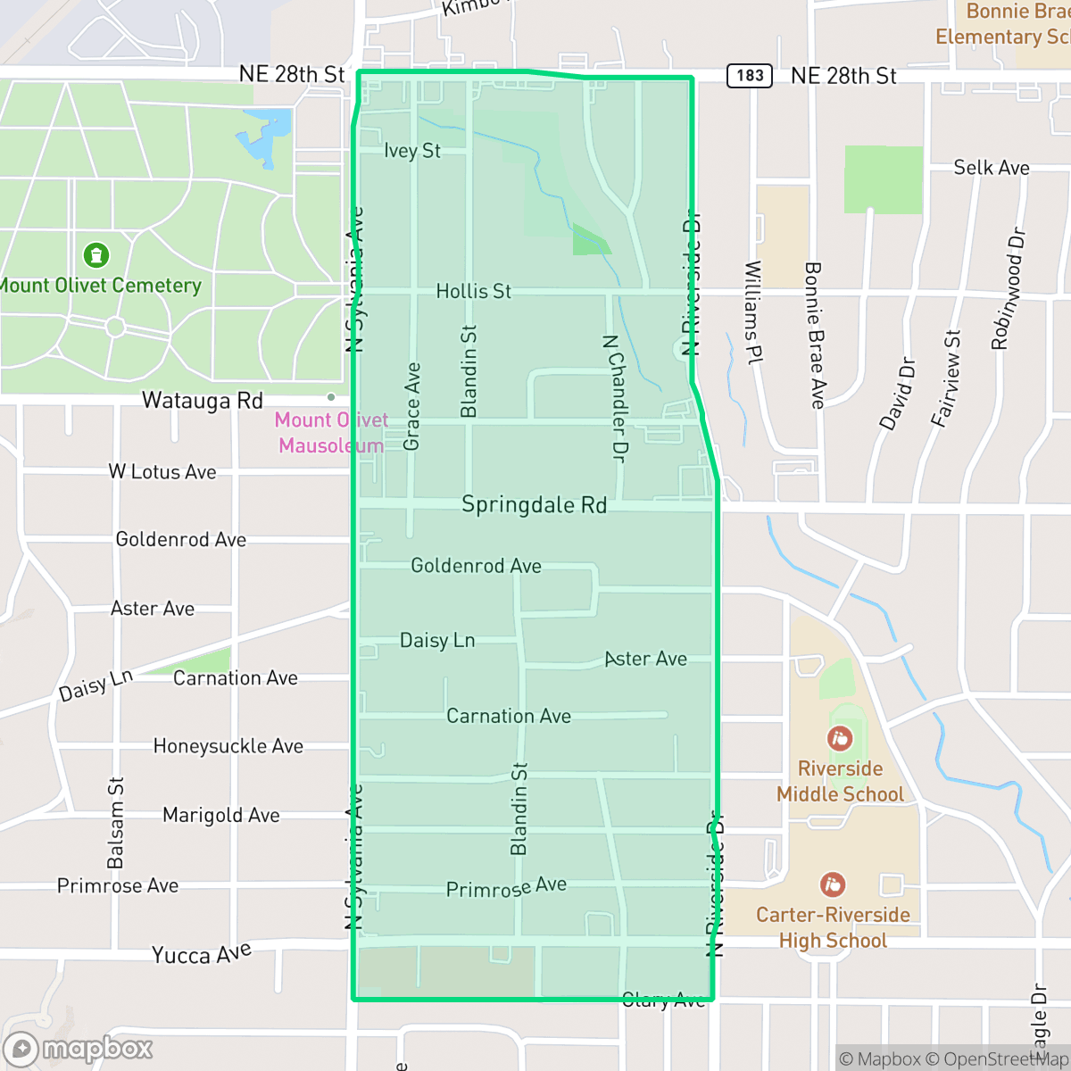 Map showing the location of Sylvan Heights West, Fort Worth, TX