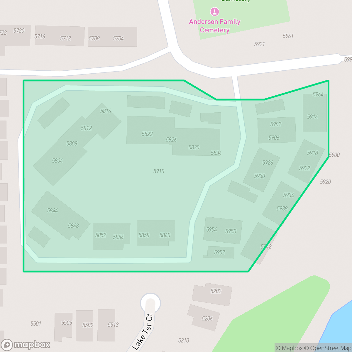 Map showing the location of Crows Nest, Garland, TX