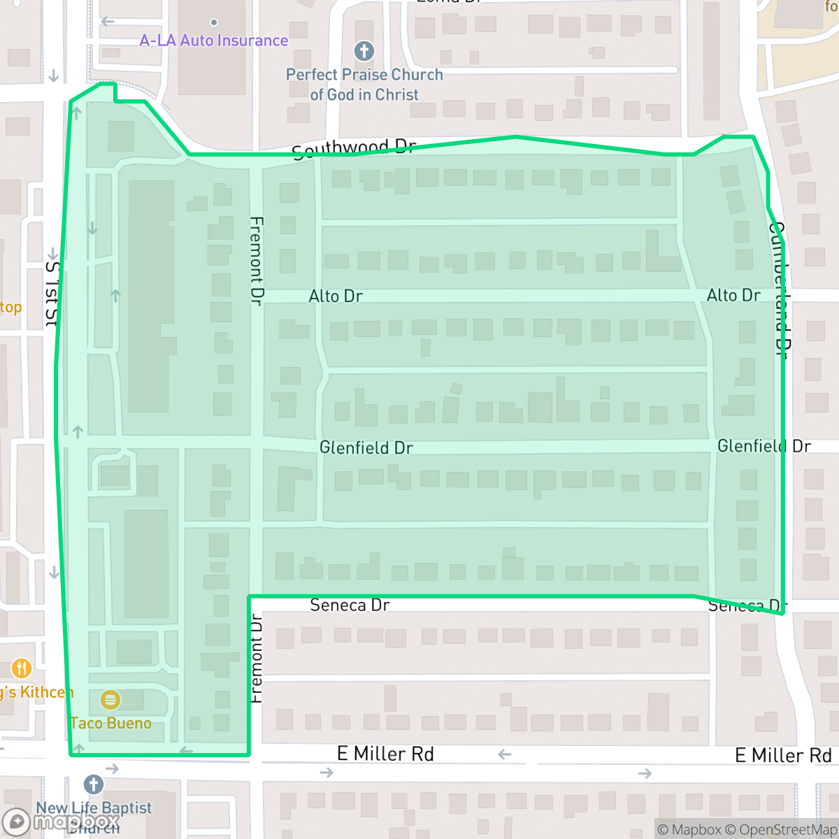 Map showing the location of Freemonteers, Garland, TX