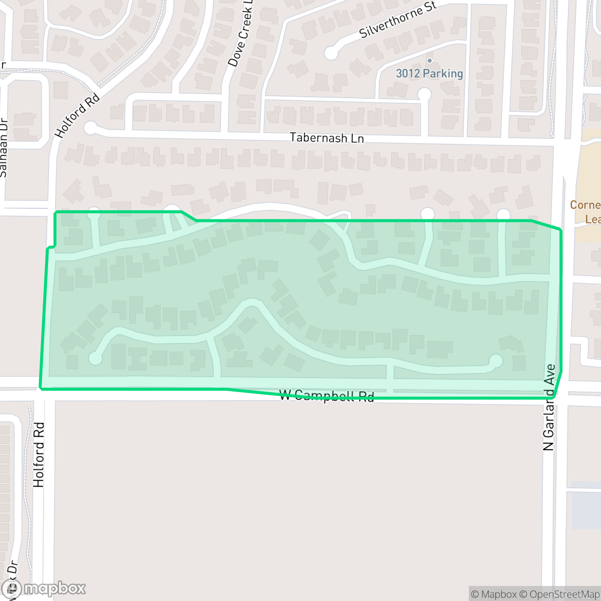 Map showing the location of Oaks of Stoney Creek, Garland, TX