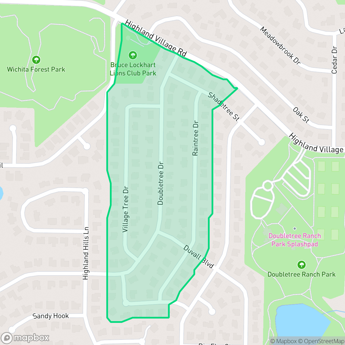Map showing the location of Montclair II, Highland Village, TX