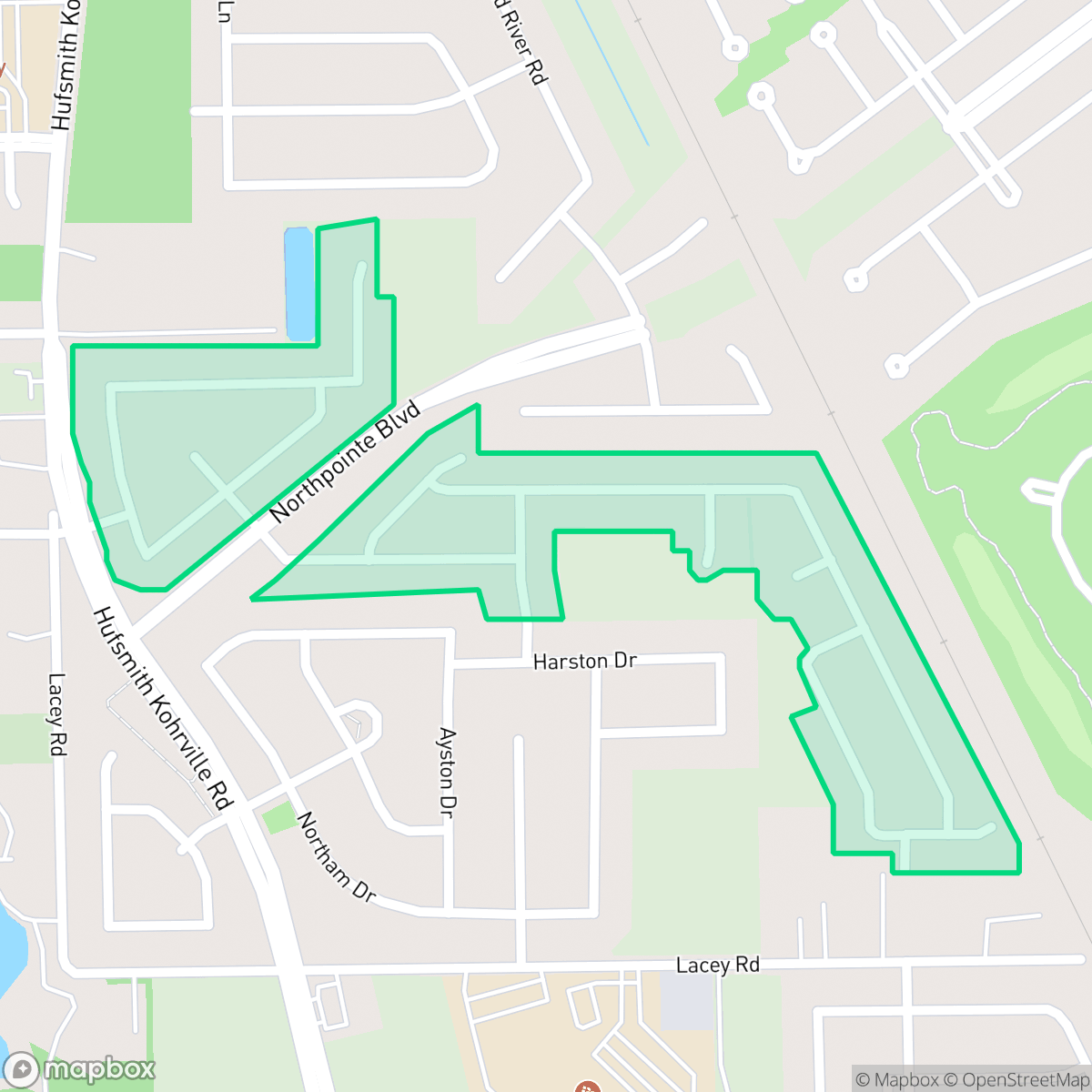 Map showing the location of Ashford Grove, Houston, TX