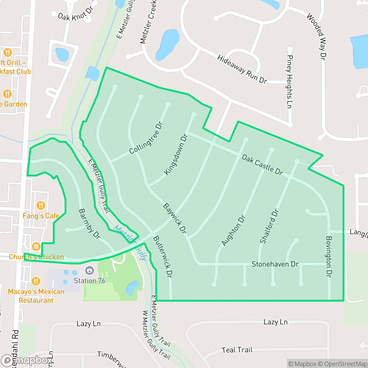 Map showing the location of Londonderry, Houston, TX