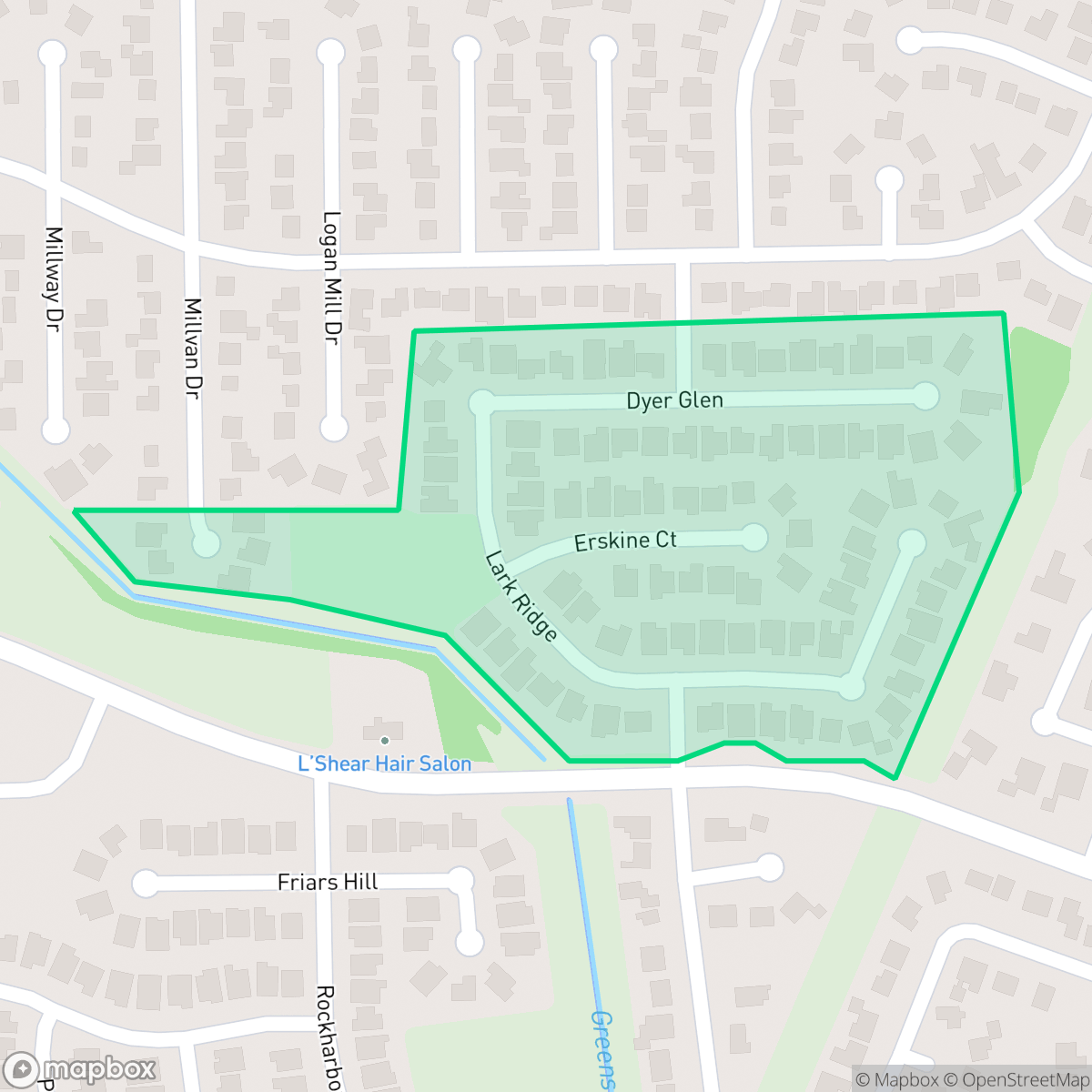 Map showing the location of Marwood Village, Houston, TX