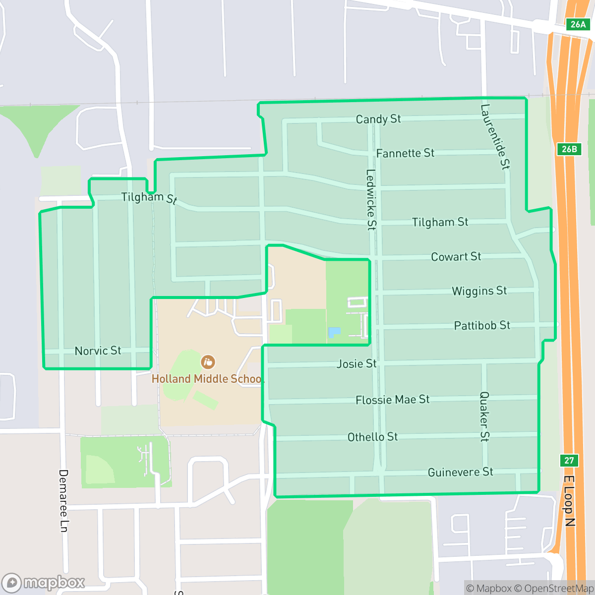 Map showing the location of Pleasantville, Houston, TX