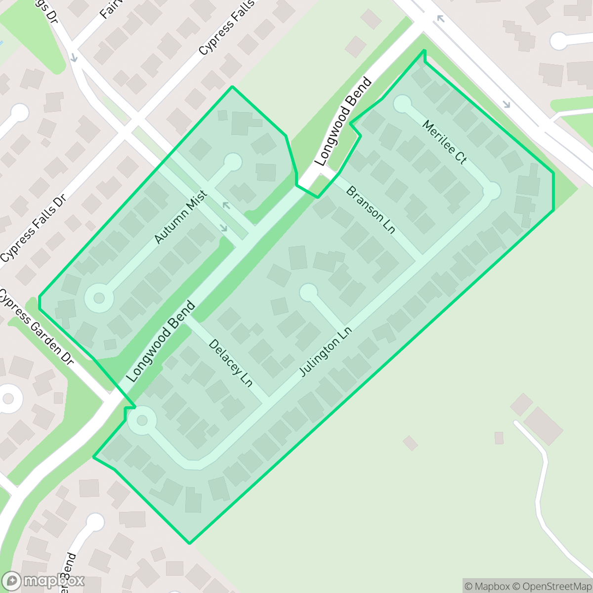 Map showing the location of Section 17, Houston, TX