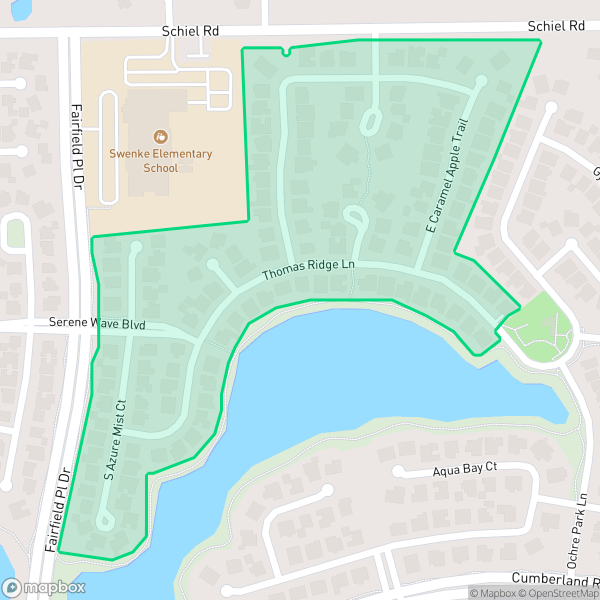 Map showing the location of Silver Lake, Houston, TX