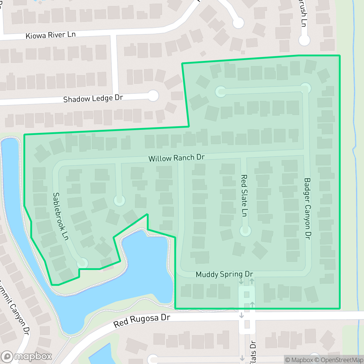 Map showing the location of Willow Ranch, Houston, TX