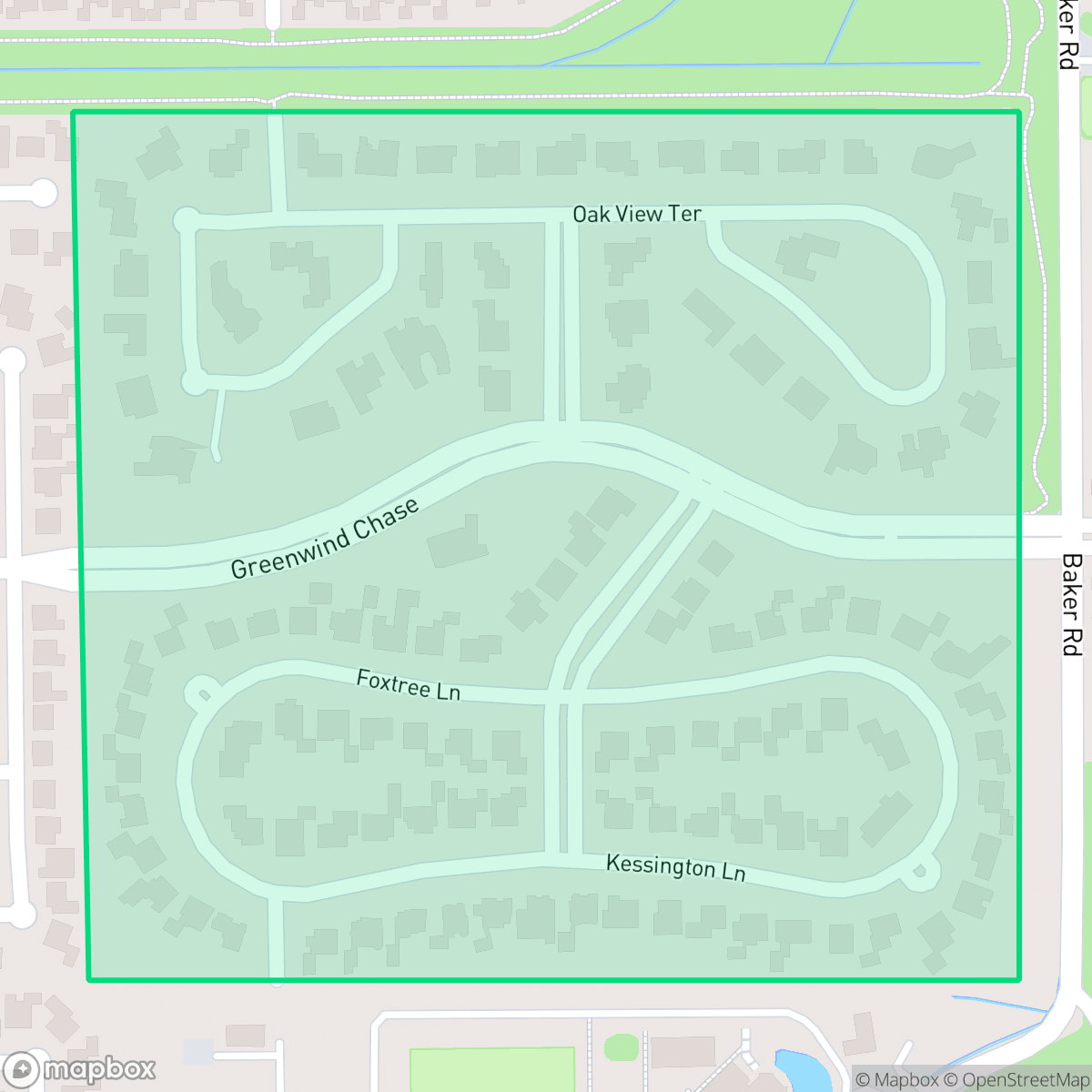 Map showing the location of Windsor Park, Houston, TX