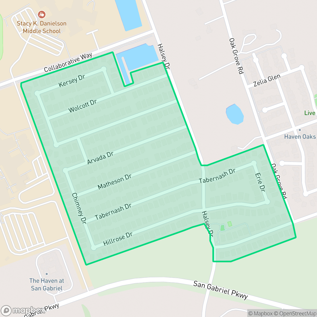 Map showing the location of Savanna Ranch, Leander, TX