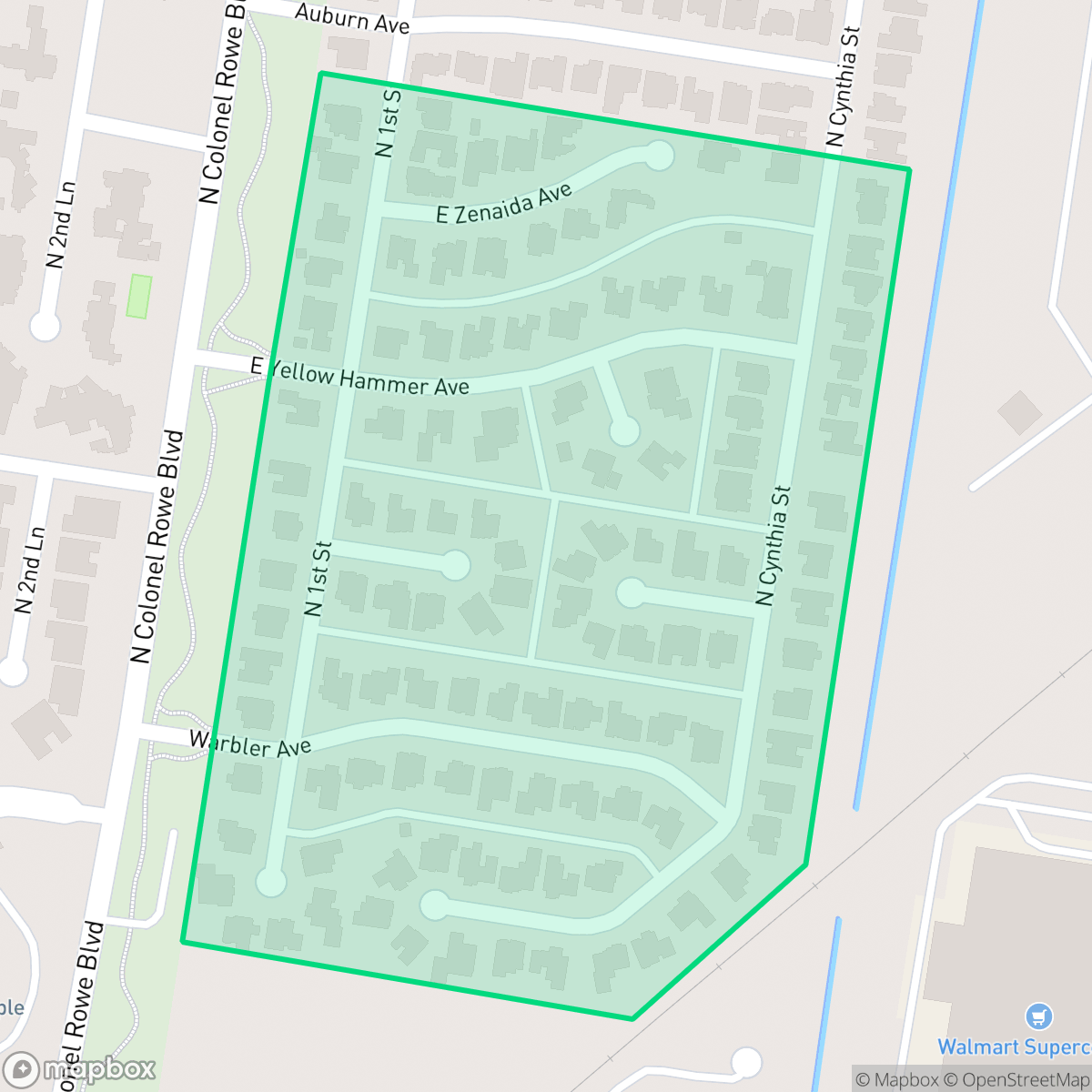 Map showing the location of North Ridge, McAllen, TX