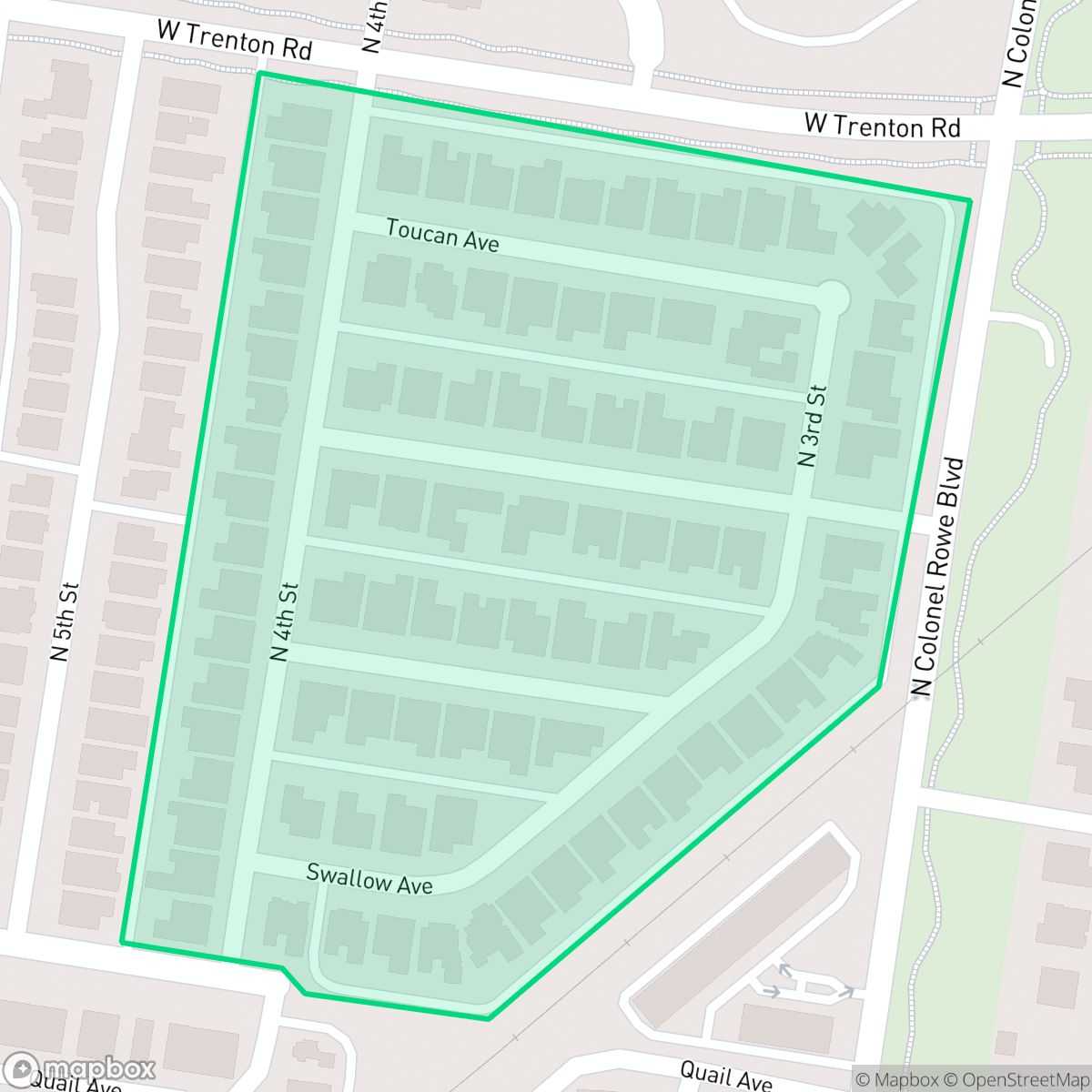 Map showing the location of Royal Oak Estates, McAllen, TX