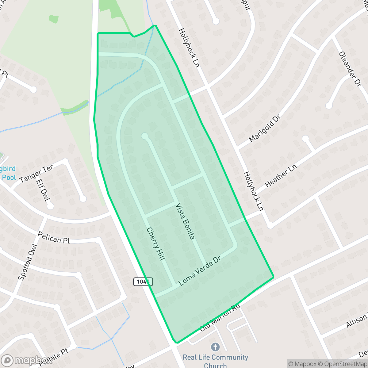 Map showing the location of Loma Verde, New Braunfels, TX