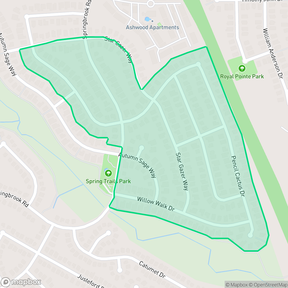Map showing the location of Spring Trails, Pflugerville, TX