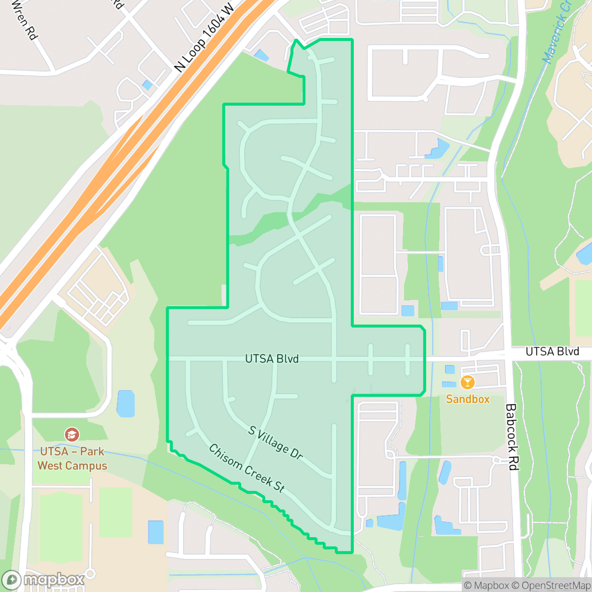 Map showing the location of College Park, San Antonio, TX