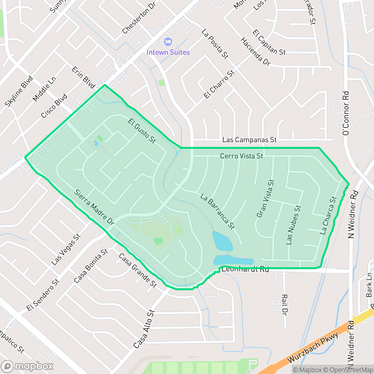 Map showing the location of El Dorado, San Antonio, TX