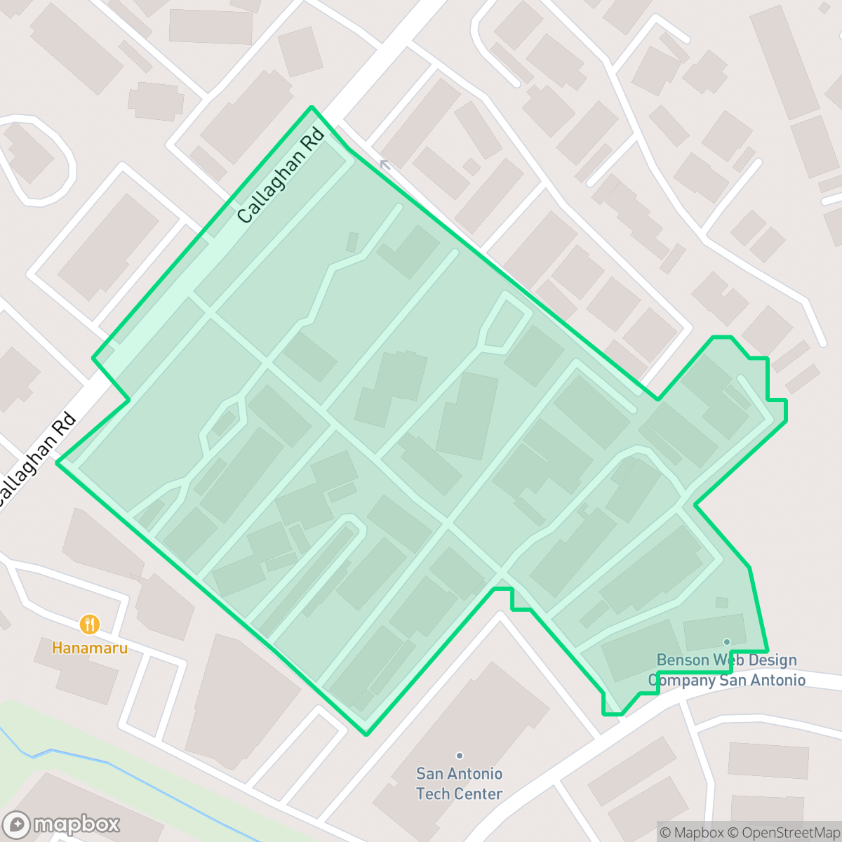 Map showing the location of Lafayette Place, San Antonio, TX