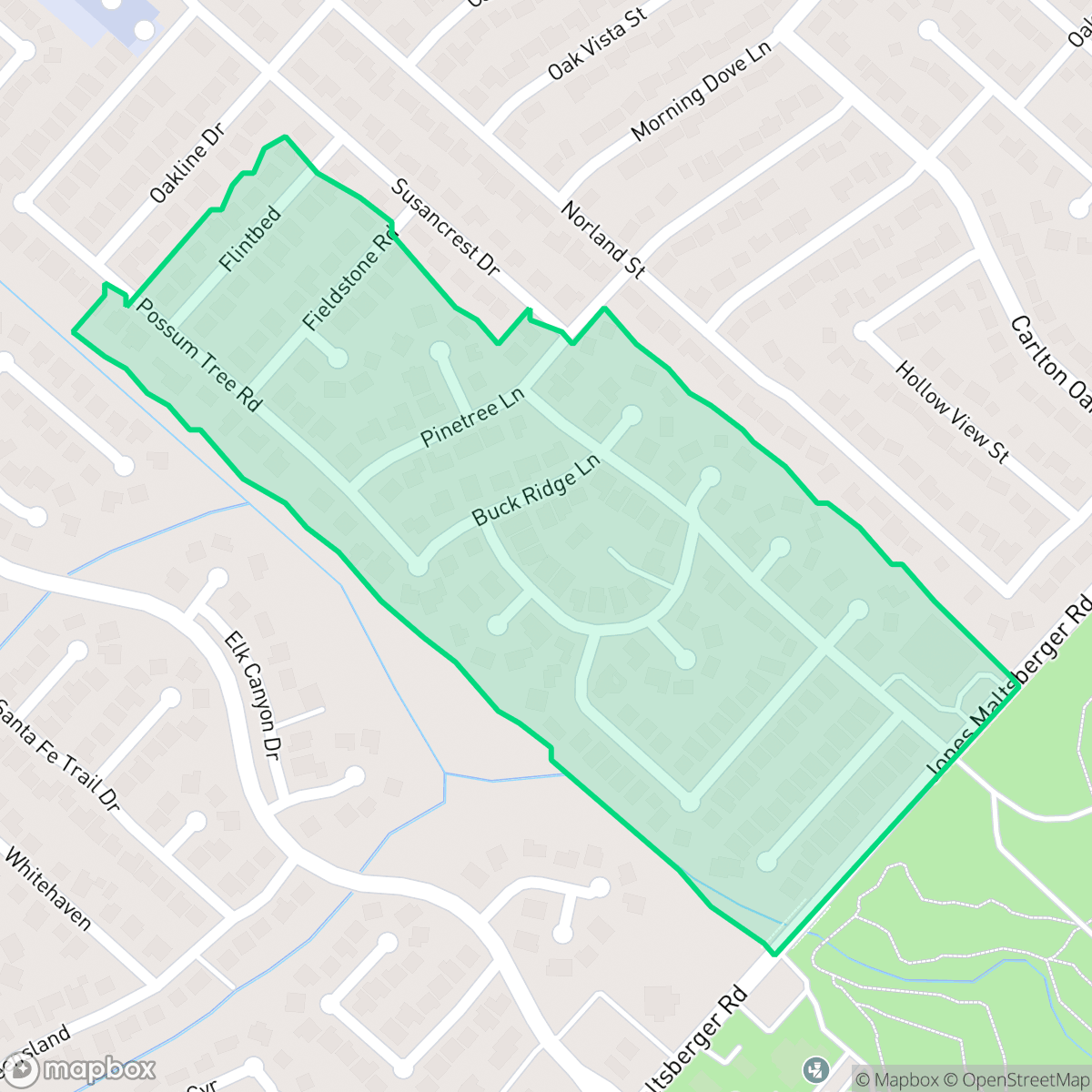Map showing the location of North Central Heritage, San Antonio, TX