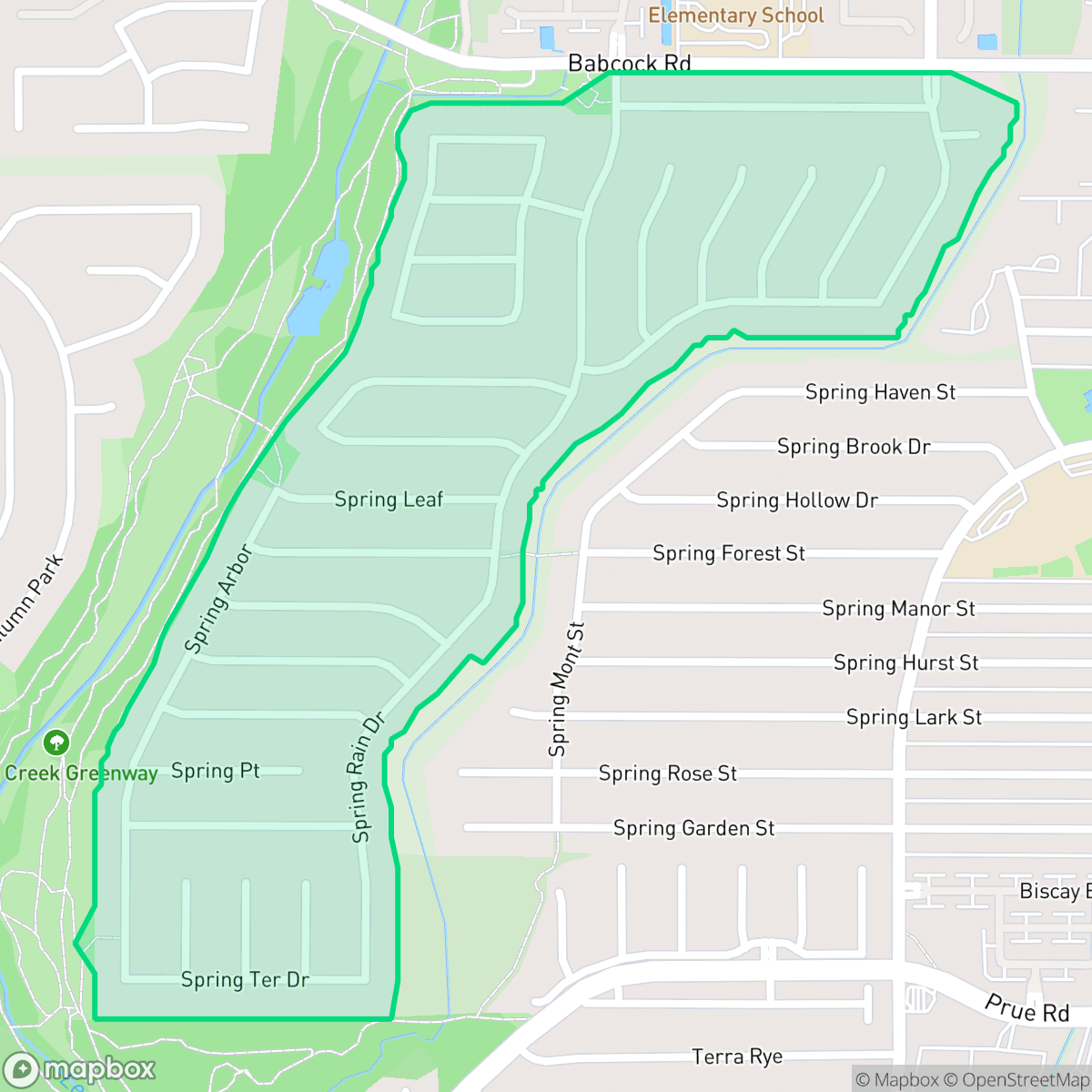 Map showing the location of Oxbow, San Antonio, TX