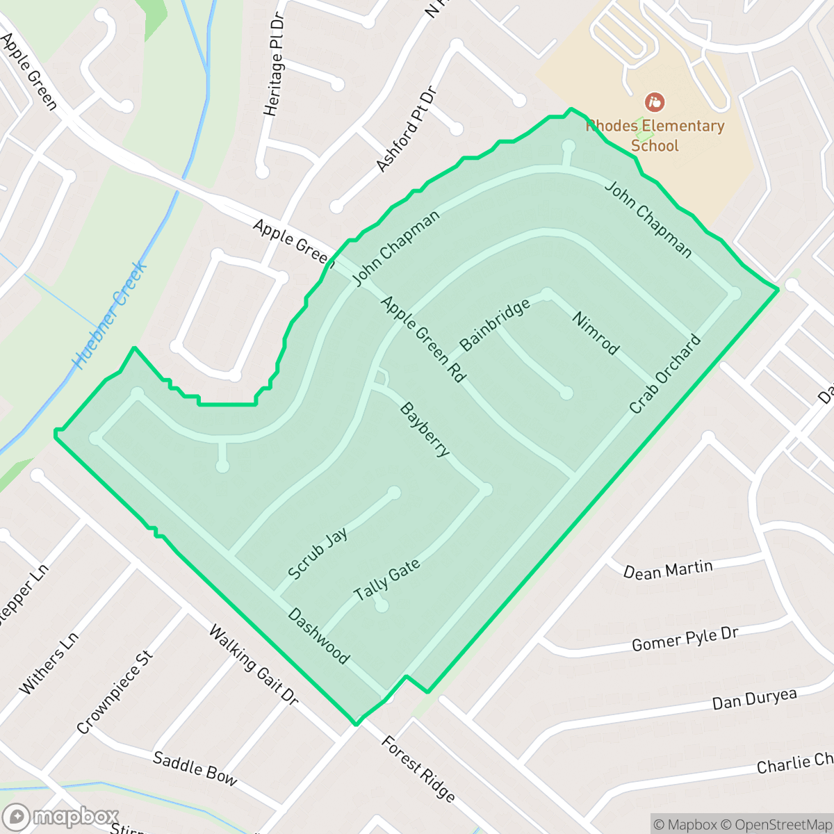 Map showing the location of Property Owners of Apple Creek, San Antonio, TX
