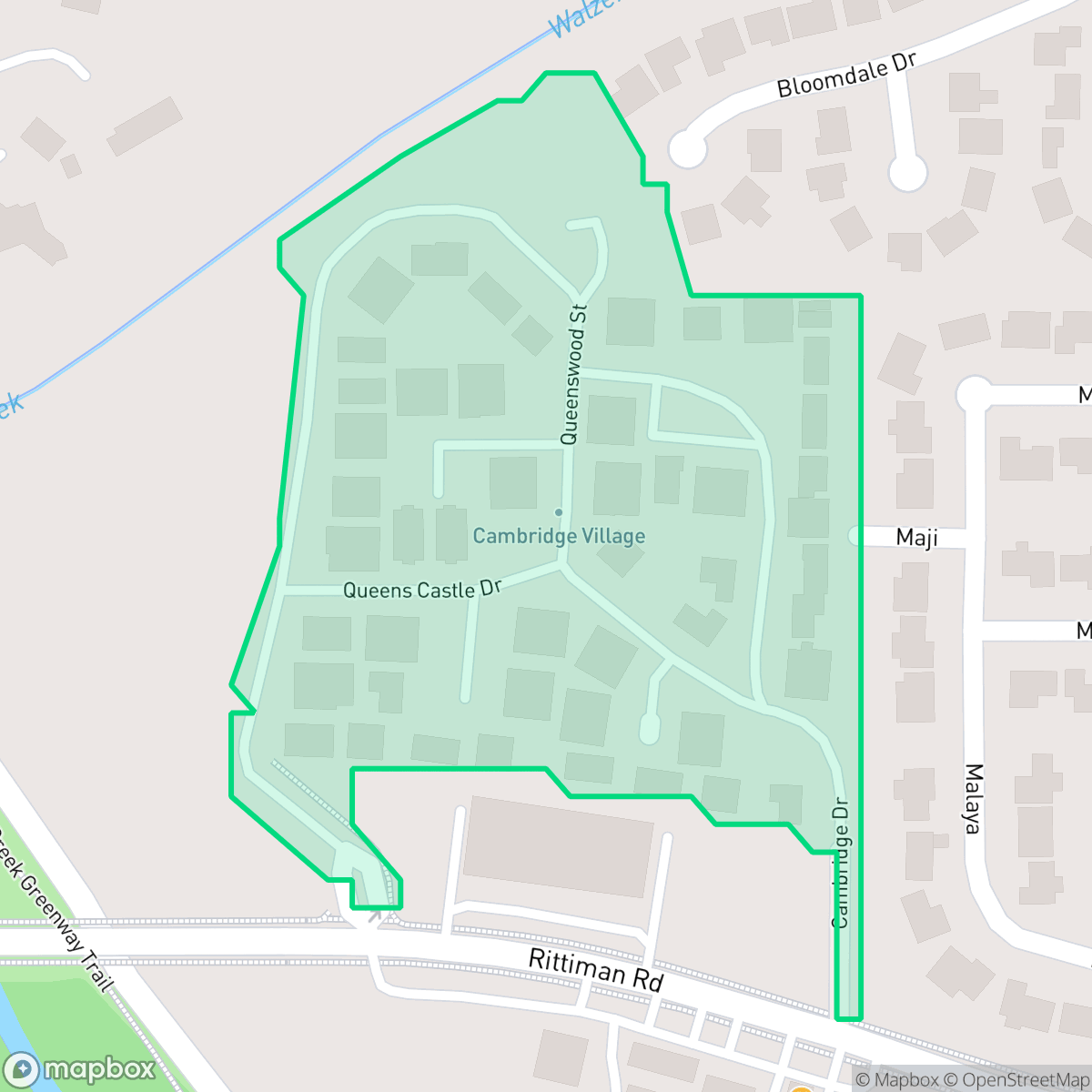 Map showing the location of San Antonio Cambridge Village-East Terrell Hills, San Antonio, TX