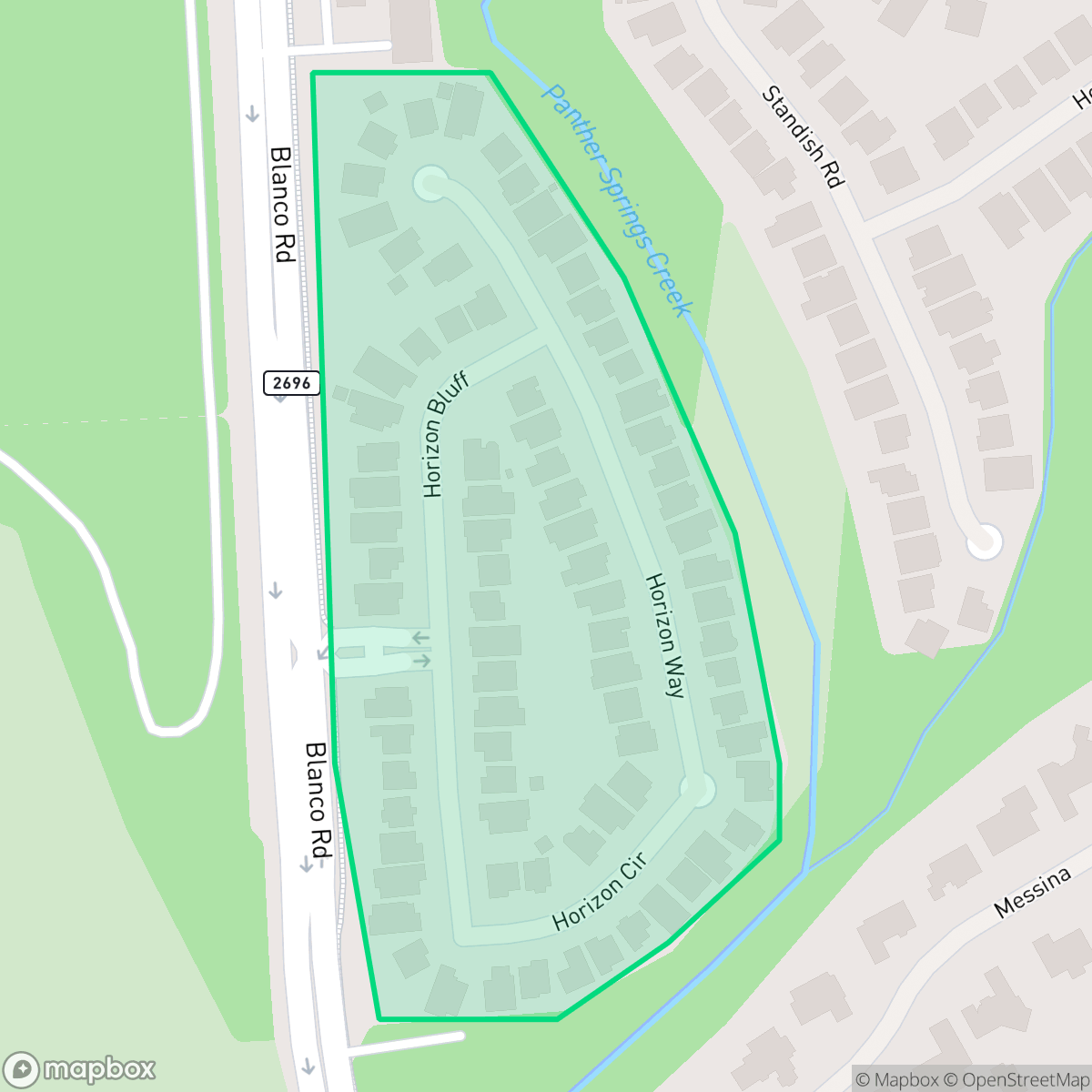 Map showing the location of Stone Oak Parke, San Antonio, TX