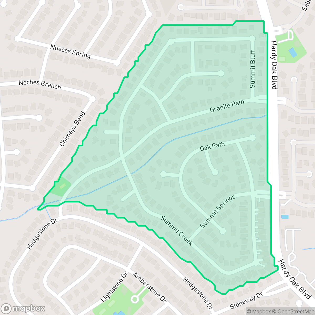 Map showing the location of Summit-Stone Oak, San Antonio, TX