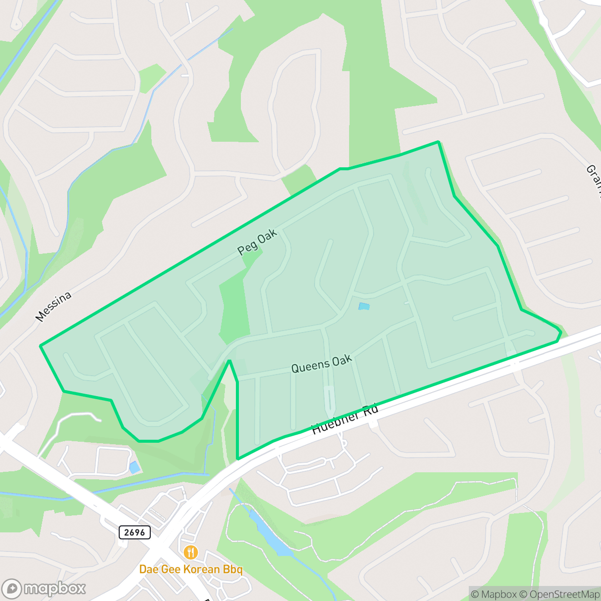 Map showing the location of The Oaks of Sonterra, San Antonio, TX