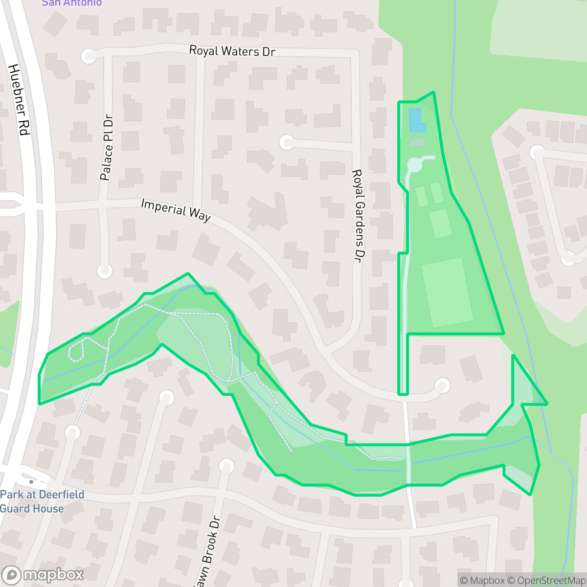 Map showing the location of The Park-Waters, San Antonio, TX