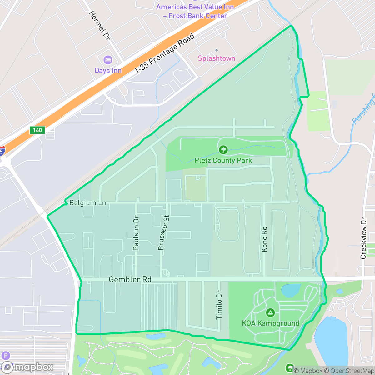 Map showing the location of United Homeowners, San Antonio, TX