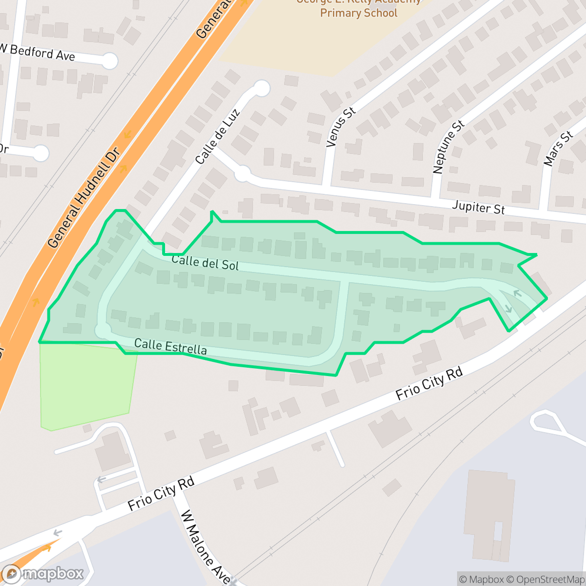 Map showing the location of Villas de Esperanza, San Antonio, TX