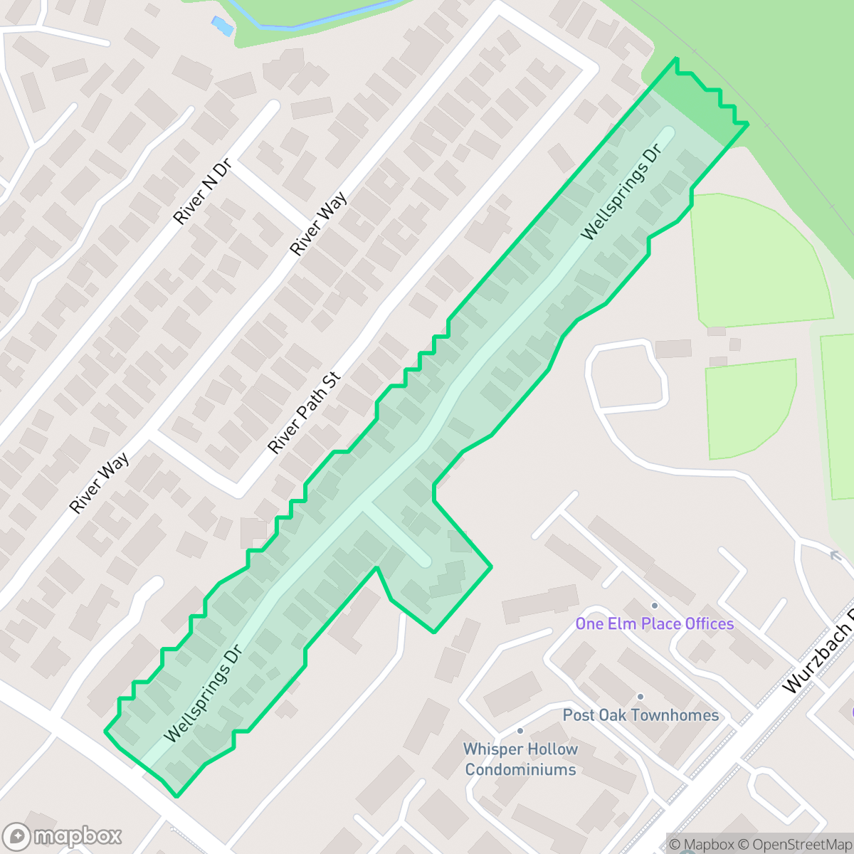 Map showing the location of Wellsprings-Vance Jackson, San Antonio, TX